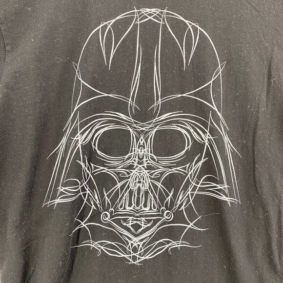 Star Wars Tshirt Mens Medium Black Darth Vadar Skull Tee Short Sleeve - Picture 4 of 7